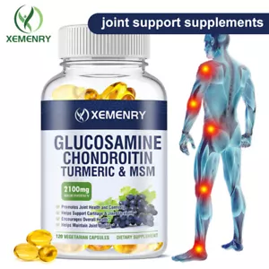 Glucosamina condroitina cúrcuma y MSM 2100 mg - triple fuerza, soporte articular - Imagen 1 de 11