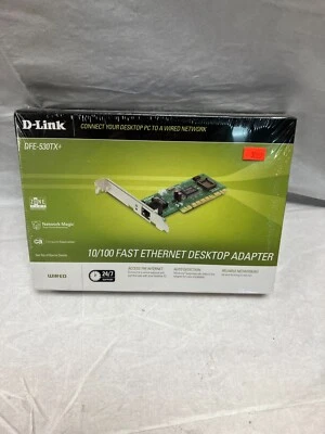 NEW D-Link DFE-530TX+ 10/100 Fast Ethernet Desktop Internal Adapter Sealed  - Image 1 of 4