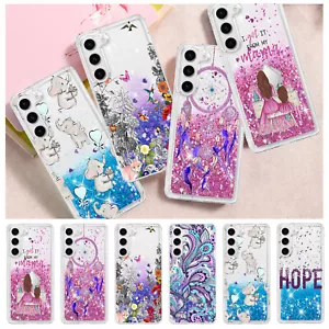 Funda de teléfono con brillo líquido impresa para niñas para Samsung Galaxy S24 A16 A06 A35 cubierta - Imagen 1 de 47