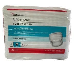 Sure Care Adult Disposable Pull On Underwear Diapers S/M 80Ct Heavy Absorbency - Picture 1 of 10