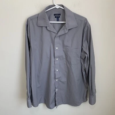 Camisa Croft & Barrow Calce Clásico Fácil Cuidado Gris Abotonada Talla 17 34 35 Trabajo L Foto 1 de 4