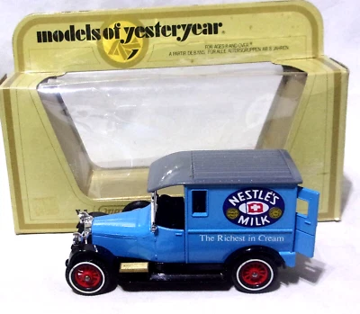KKar Matchbox - 1978 Yesteryears - Y-5 * 1927 Talbot - Blue - Nestle  Milk - Image 1 of 4