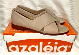 BRAND NEW IN BOX! AZALEIA 'STRIKING' LEATHER SANDALS IN SAND SZ 6.5 - Picture 1 of 5
