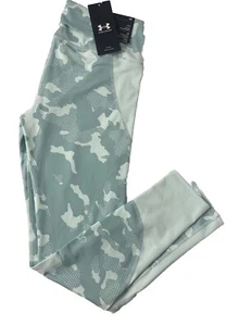 UNDER ARMOUR WOMEN FITTED HIGH-RISE REFLECT PRINTED ANKLE LEGGINGS NWT Blue Med - Picture 1 of 8