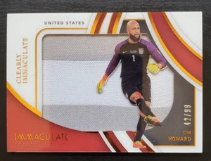 2022-23 Immaculate Collection Tim Howard Clearly Immaculate Jumbo Swatch 42/99 - Picture 1 of 2