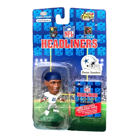 Deion Sanders 1996 NFL Headliners Collectible Dallas Cowboys Football Figure Cover