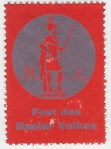 Switzerland Poster stamp:  1930s Basle People's Festival - cw62.3