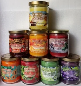 Smoke Odor Exterminator 13oz Jar Pineapple Coconut Assortment Set of (8) Candles - Picture 1 of 10