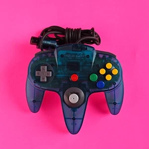 Official Nintendo 64 ICE BLUE Controller AUTHENTIC 👾 CLEAR OEM N64 NUS-005 - Picture 1 of 1