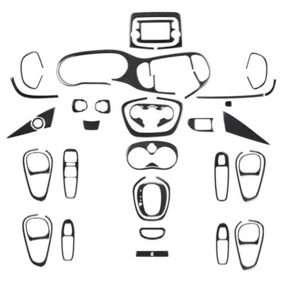 41Pcs Carbon Fiber Interior Full Kit Cover Trim Sticker For Fiat 500L 2014-2017 — 第 1/4 张图片