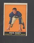 1961 Topps Football Card 172 Ron Nery San Diego Chargers Vg Ex Card
