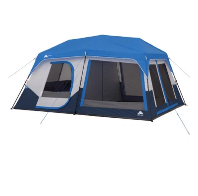 Мгновенная кабинная палатка Ozark Trail на 10 человек со светодиодной подсветкой - синяя - Изображение 1 из 4
