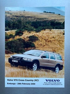 Original Volvo V70 Cross Country (XC) Embargo Press Photo 2000 (used). Free P&P - Picture 1 of 5
