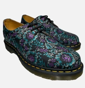 Dr Martens 1461 Floral Jacquard Oxford Gr. M 9, W 10 schwarz/lila/blau NEU *lesen - Bild 1 von 10