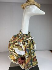 Concrete Goose Clothes Outfit Fall Print Pumpkin Pottery w/ Hat Halloween Large