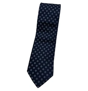 BOGGI Men's 100% Silk Necktie LUXURY Tie Navy Floral W:3.6" EUC - Picture 1 of 4