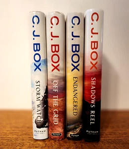 4 CJ Box ~Joe Picket Series ~ HCDJ Book Lot: Shadows/Endangered/Off Grid/Storm - Picture 1 of 7
