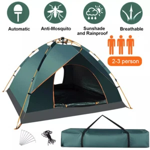 2-3 Person Full Automatic Pop up Tent for Family Camping Hiking Waterproof O3O8 - Picture 1 of 9