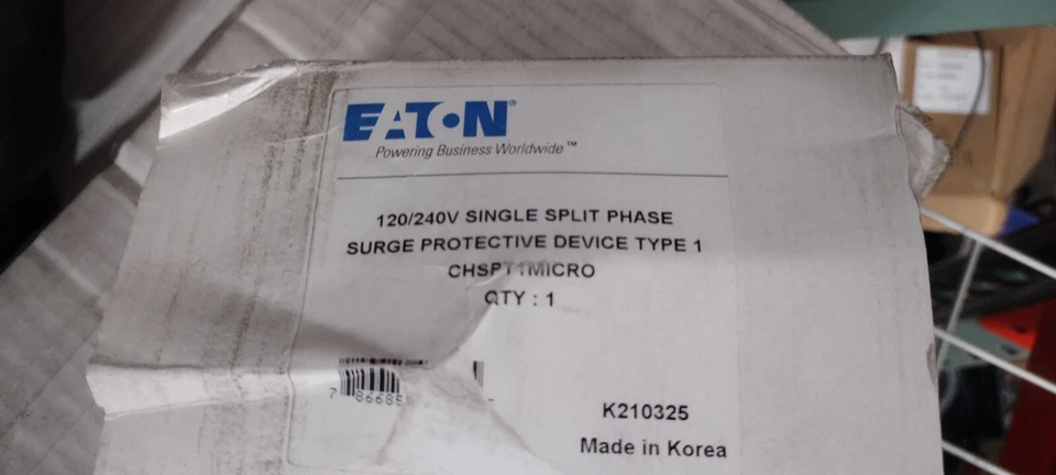 Eaton CHSPT1MICRO 120/240v Single Split Phase Surge Protective Device Type 1