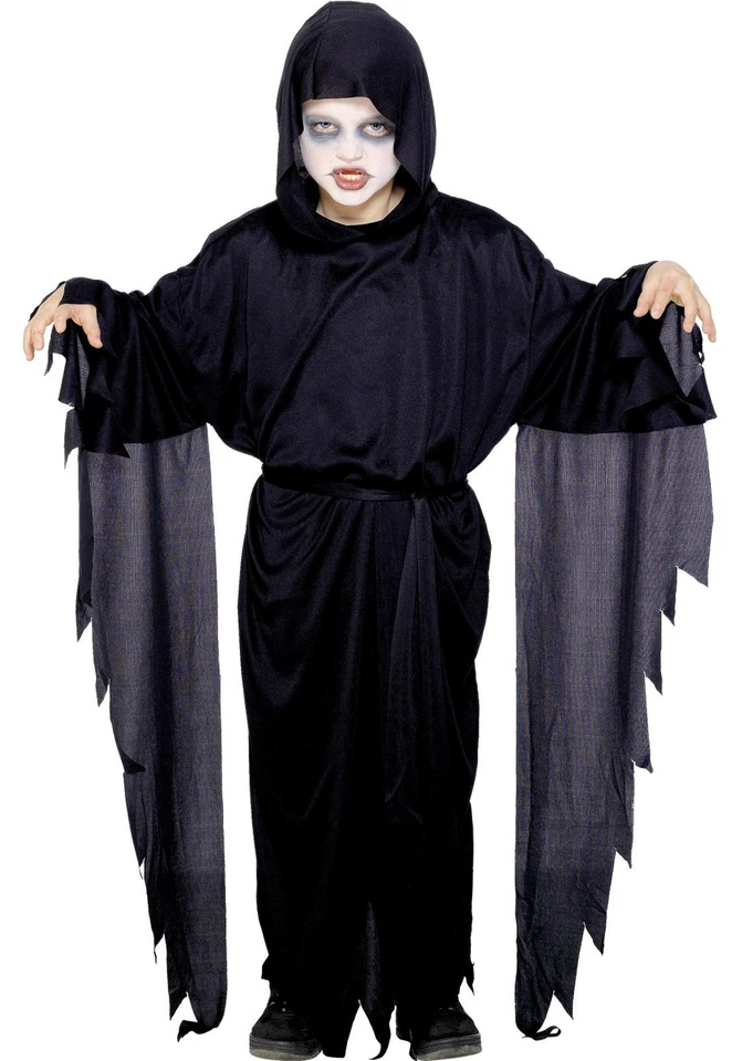 Scream Robe Screamer Ghost Boys Girls Childs Halloween Fancy Dress Costume 4-12 - Image 1 of 1