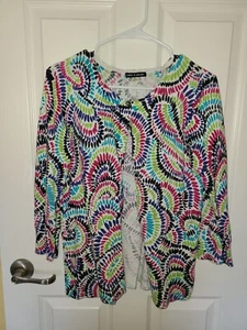 Suéter Cárdigan Cable & Gauge "Brushstroke Paisley" - Talla L - Imagen 1 de 5