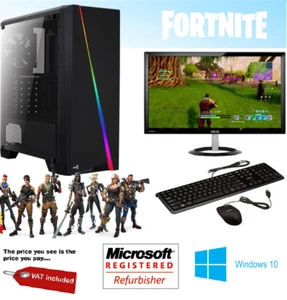 Fast Core i5 Gaming PC + Monitor Bundle 8GB RAM 1TB HDD Fortnite Computer - Picture 1 of 6
