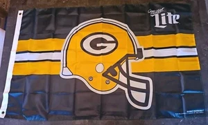 Miller Lite Green Bay Packers Flag 30” X 48” Banner New - Picture 1 of 3