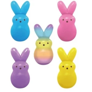 5 new boxed inflatable 4 foot Easter bunny peeps yellow rainbow pink purple blue - Picture 1 of 2