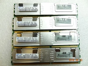 Samsung ( Lot of 4) 2GB 2Rx4 PC2-5300F M395T5750GZ4-CE66 DDR2 ECC Ram #T301 - Picture 1 of 2