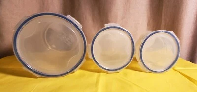 3-piece Lock and Lock storage containers, Clear - Image 1 of 4