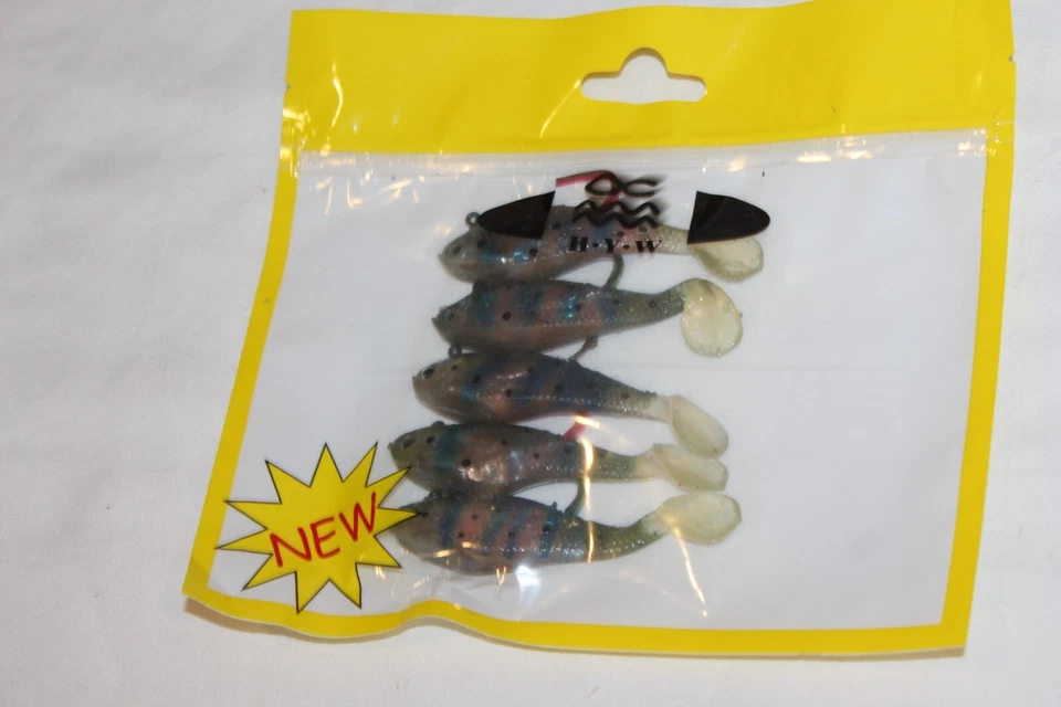 HYW Gummifische - Twister  5 Stück 8,5cm 12 g mit Haken und Gewicht - Bild 1 von 1