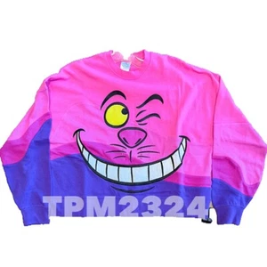 2025 Disney Parks Alice in Wonderland Sweatshirt Cheshire Cat face Size M NEW - Picture 1 of 2