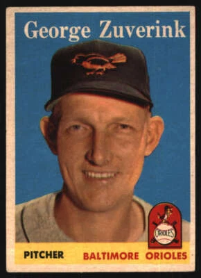 1958 Topps #6 George Zuverink VGEX Orioles 574166 - Image 1 of 2