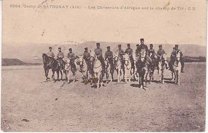 CPA 214 - Ain - Camp de Sathonay - Les chasseurs d'Afrique - Bild 1 von 2