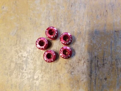 Set of Ano Red 7075 Aluminum Bike Chainring Bolts 5 Bolts Road Bike MTB - Image 1 of 3