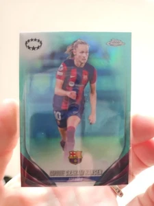 Caroline Graham Hansen 2023-24 Topps Chrome UEFA Aqua Prism #32 PACK FRESH - Bild 1 von 2