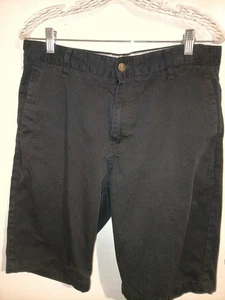 Volcom Shorts Men 32 Black Corpo Class VMONTY Casual Slash Pocket Chino - Picture 1 of 5