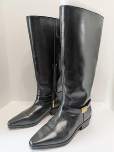 Vince Camuto Melise kniehohe Stiefel, schwarzes Leder, Damengröße 9 - Bild 1 von 24
