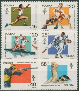 Polen 1988 Olympia Sommerspiele Seoul 3149/54 postfrisch - Picture 1 of 1