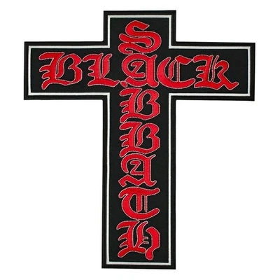 Black Sabbath Cross Iron-on Back Patch | English Heavy Metal British Band Logo - Image 1 of 4