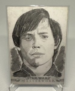 2022 Topps Star Wars Masterwork Luke Skywalker Sketch by Krishna Sharma - Picture 1 of 2