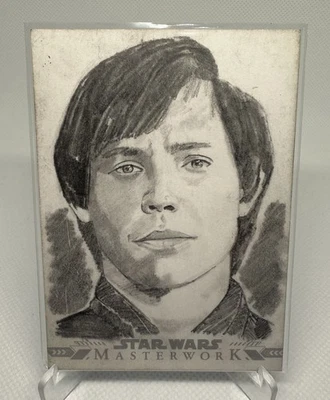 2022 Topps Star Wars Masterwork Luke Skywalker Sketch by Krishna Sharma - Image 1 of 2