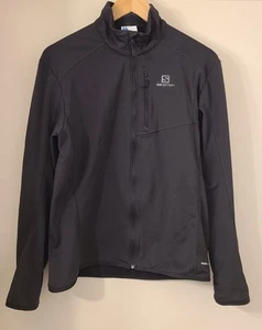 Salomon Womens Large Advancedskin Warm Mid Base Layer Full Zip Pullover Black - Picture 1 of 10