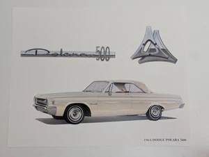 1964 Dodge Polara 500 11x14 Poster Druck - Bild 1 von 3