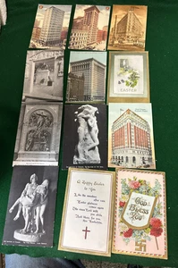Antique 100 year Old Postcards No postage stamps 1908 through 1915  Lot of 12 - Picture 1 of 8