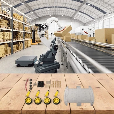 4WD Robot Car Chassis Kit with Tachometer Encoder for Arduino Easy to Expand - Image 1 of 4