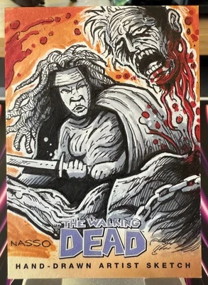 2013 Cryptozoic Walking Dead Comic S2 Michonne Sketch Nasso 1/1 [y0516] - Image 1 of 2