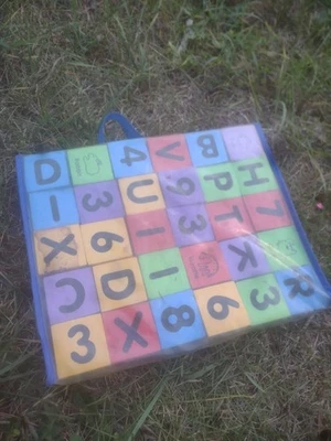 Childrens Blocks 30 Blocks with Plastic Carrying Case and Storage Box - Image 1 of 3