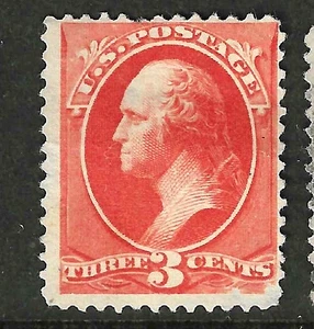 Sc #214 MNG or Light Cancel 3 Cent Washington Banknote 1883 US 85B11 - Picture 1 of 2