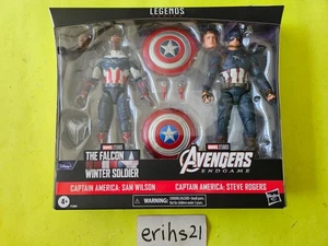 Marvel Legends Capitán América Paquete de 2 Steve Rogers Falcón Vengadores Soldado de Invierno - Imagen 1 de 2